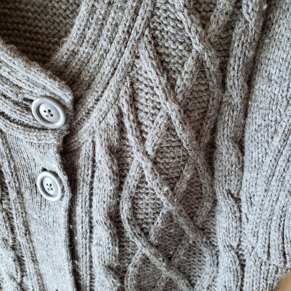 Gray sweater dress